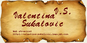 Valentina Šukalović vizit kartica